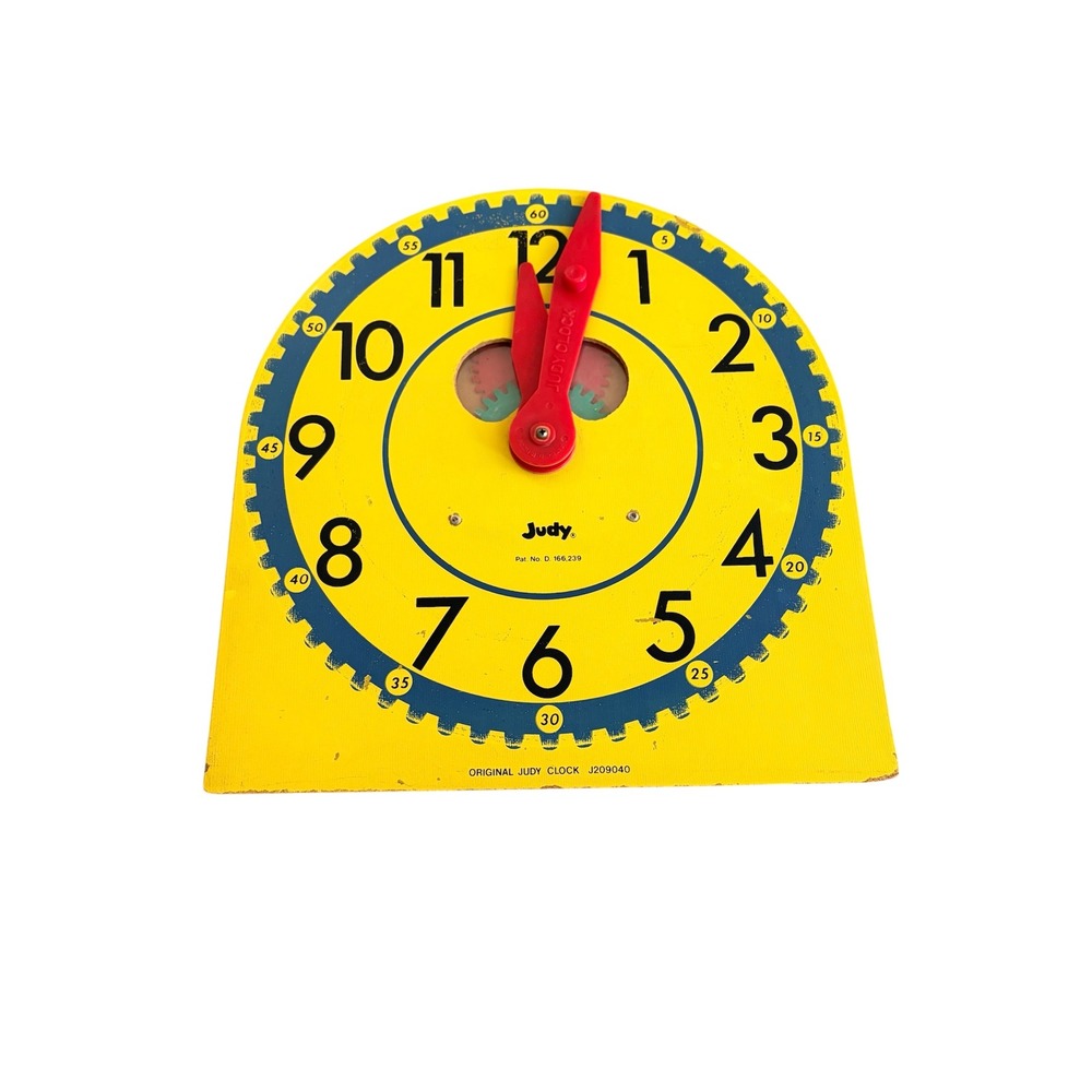 Vintage 1960's Original JUDY CLOCK Kids Learning Clock School Toy